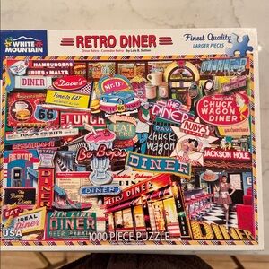 White Mountain Retro Diner Jigsaw Puzzle